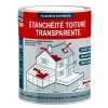 Procom Etanchéité Du Mur Intérieur-Étanchéité transparente polyuréthane - Résine d'étanchéité transparente toiture, véranda, verrière, serre -2.5 litres-Transp