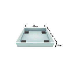 Mottez Tapis de rétention d'eau et anti vibration pour machine à laver à chargement frontal 62 x 62 x 5 cm