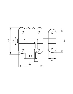 Thirard Serrure De Meuble|Serrure De Meuble-Targette cadenassable, acier, pêne diamètre 7.5mm, bronze -