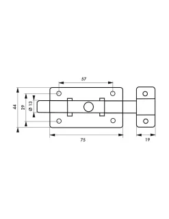 SP Serrure De Meuble|Serrure De Meuble-Targette pour meuble, 100mm, acier chromé, pêne plat -