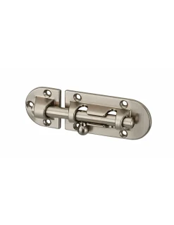 SP Serrure De Meuble|Serrure De Meuble-Targette pour meuble, 100mm, nickel satin, pêne rond -