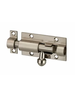 SP Targette pour meuble, 60mm, nickel satin, pêne rond -
