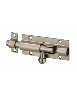 SP Serrure De Meuble|Serrure De Meuble-Targette pour meuble, nickel satin, 75mm, nickel satin, pêne rond -