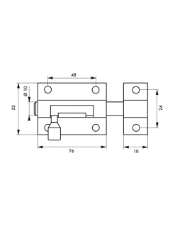 SP Serrure De Meuble|Serrure De Meuble-Targette pour meuble, nickel satin, 75mm, nickel satin, pêne rond -