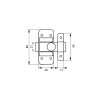 Thirard Targette pour porte de meuble, acier, pêne diamètre 6.5mm, zingué -
