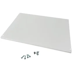 Ide Porte Et Cache Tableau Électrique-Tcm400f Plastron Plein Fixe Métal 400mm - Compatible Coffret Atlantic Et Atlantic Plus