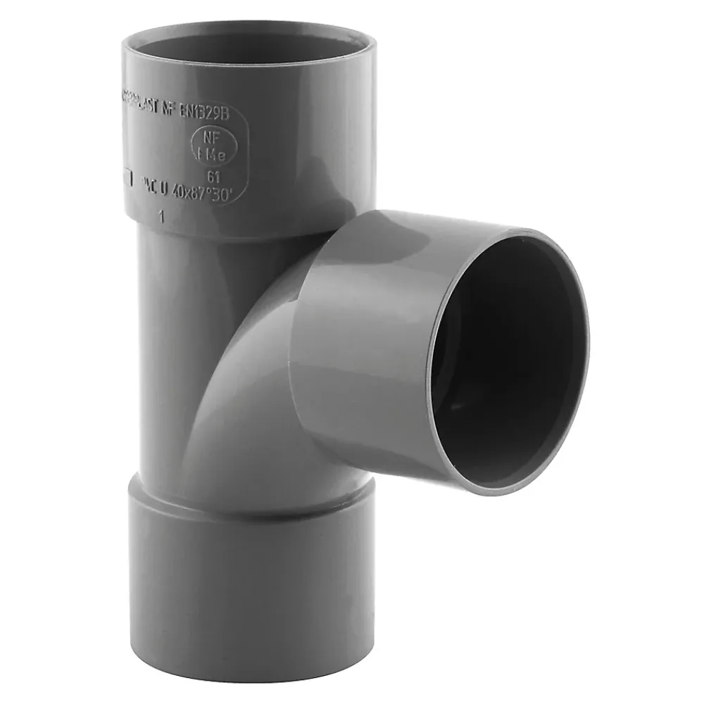 Fitt Tube Et Raccord Pvc-Té de branchement femelle femelle 87° ø40 mm