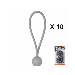 Lem Select Tendeur, Sandow Et Élastique-Tendeur a boule gris 15cm pour bâche et toile (blister de 10pieces)