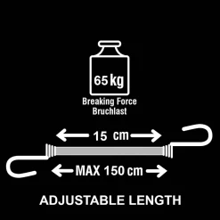 Master Lock Tendeur, Sandow Et Élastique-Tendeur ajustable avec crochet 100 -150 cm