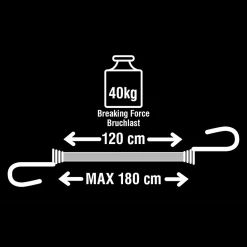 Master Lock Tendeur 120 cm crochet double , 2 pièces