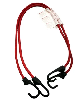 Diall Tendeur élastique à crochet rouge Ø. 8 mm, 80 cm vendu par 2