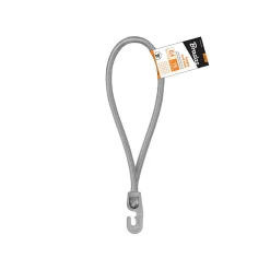 Lem Select Tendeur, Sandow Et Élastique-Tendeurs boucle élastique gris 40cm diam 4mm avec 1 crochet PVC (lot de 25 pièces)