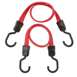 Diall Tendeur, Sandow Et Élastique-2 tendeurs plat L. 60 cm rouge et noir