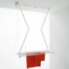 Foxydry Corde, Fil Et Ficelle-Étendoir manuel plafond blanc 128x54x25cm alu Mini 120