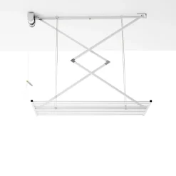 Foxydry Corde, Fil Et Ficelle-Étendoir manuel plafond blanc 128x54x25cm alu Mini 120