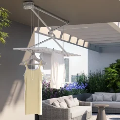 Foxydry Étendoir plafond manuel 128x54x25cm alu Mini 120