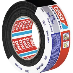 Tesa Ruban Adhésif-Duct Tape PRO 74613 ruban de réparation noir 50 m x 50 mm, étanche, haute adhérence