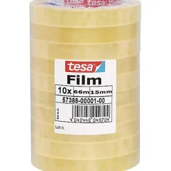Tesa 57388-01-00 film Standard transparent - ruban double-face 66 m x 15 mm, pack de 10