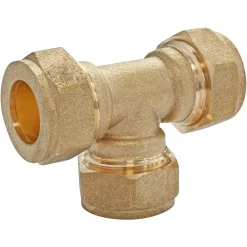 Somatherm for you Tube Et Raccord Cuivre-Té égal bicône à bague laiton pour tube cuivre Ø12