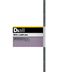 Diall Tige filetée brillante zinguée diamètre 10 x 300 mm