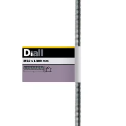 Diall Tige Filetée-Tige filetée brillante zinguée diamètre 12 x 300 mm