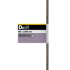 Diall Tige filetée en acier inoxydable A2 diamètre 8 mm x 1 m