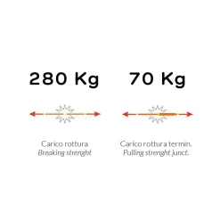 Tecnid Tire-câble en nylon, blanc, diam. 3 mm, 30 mètres, avec terminaux fixes