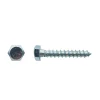 D-Work Boulon-200 Tirefonds Bois Tête Hexagonale 6 x 45 mm - DIN 571 - Zingué blanc -