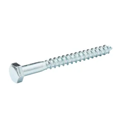 Diall Tirefond-Tirefonds DIN 571 zingués 6x80 mm - 10 pièces