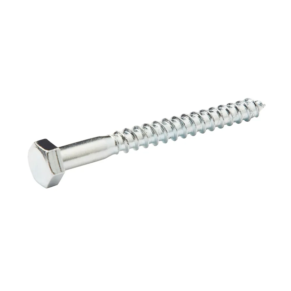 Diall Tirefonds DIN 571 zingués 8x80 mm - 100 pièces
