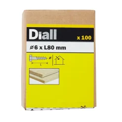 Diall Tirefond-Tirefonds DIN 571 zingués 5x30 mm - 10 pièces