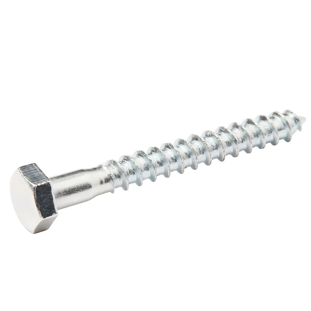 Diall Tirefonds DIN 571 zingués 6x50 mm - 200 pièces