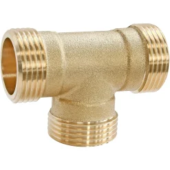 Somatherm for you Raccord À Visser-Té laiton triple Mâle 20/27 (3/4"), lot de 2