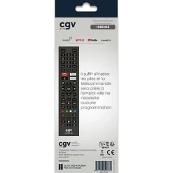 Cgv Décodeur Tnt, Télécommande Et Transmetteur-Télécommande Fidelio Hisense 55 boutons Noire infrarouge prête à l'emploi