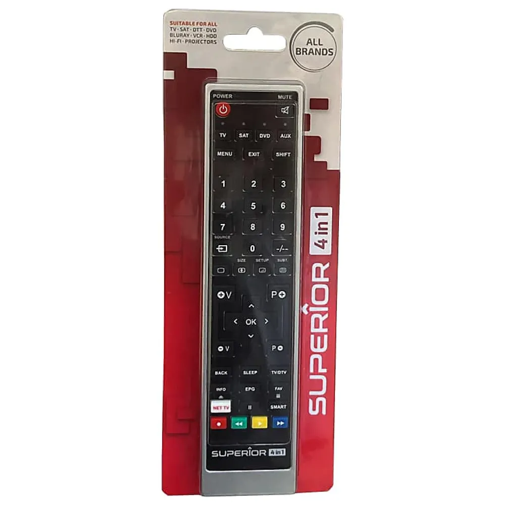Superior Télécommande TV universelle 4-1 SUPTPB003