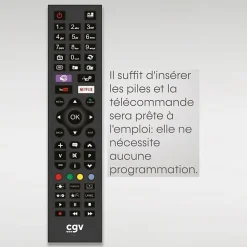 Cgv Décodeur Tnt, Télécommande Et Transmetteur-Télécommande universelle Fidelio MM 55 boutons noire infrarouge Plug and Play