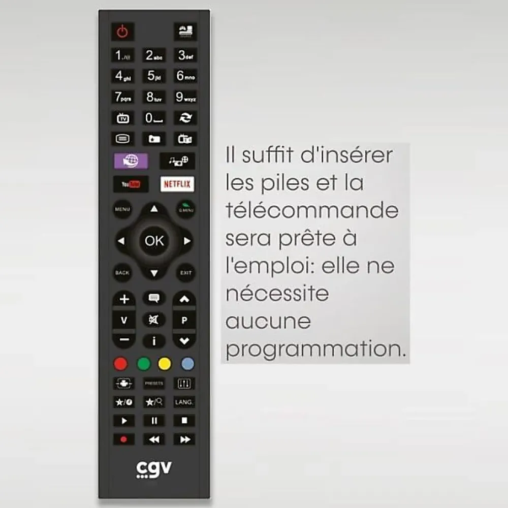 Cgv Décodeur Tnt, Télécommande Et Transmetteur-Télécommande universelle Fidelio MM 55 boutons noire infrarouge Plug and Play