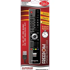 Mbg Décodeur Tnt, Télécommande Et Transmetteur-Télécommande universelle FREEDOM 2-1 NOIRE