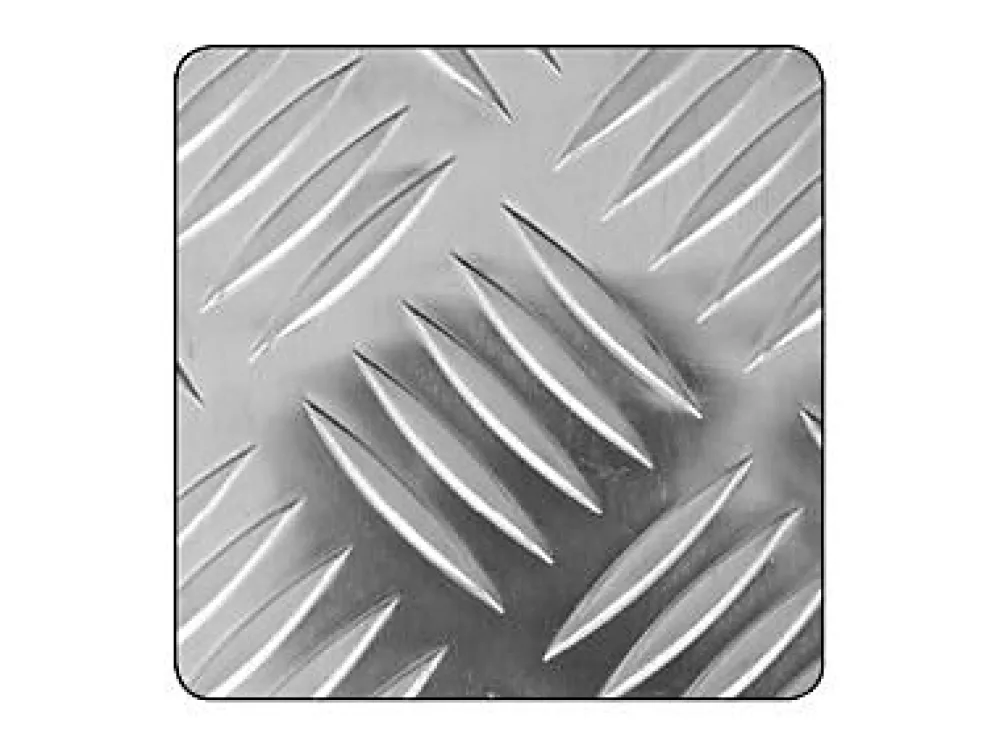 Tôle-Tôle aluminium brut damier 100 x 50 cm