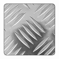 Tôle-Tôle aluminium brut damier 50 x 25 cm