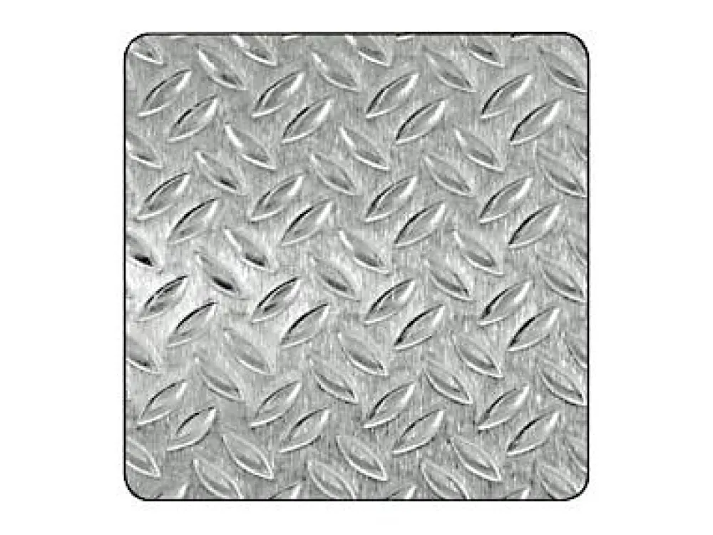 Tôle-Tôle aluminium brut grain de riz Ep. 1,6 mm, 50 x 25 cm