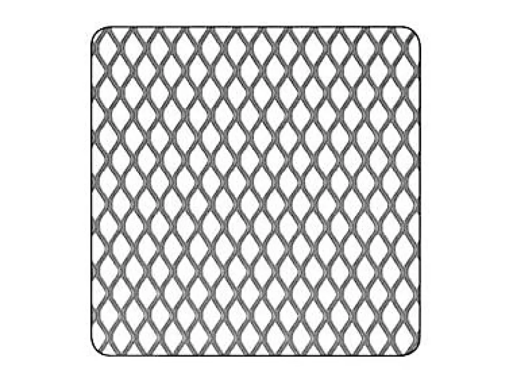 Tôle métal déployé acier brut Mailles 6 mm, 100 x 50 cm