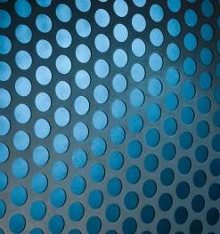 Tôle-Tôle perforée rond acier brut Perforation 8 mm, 50 x 25 cm