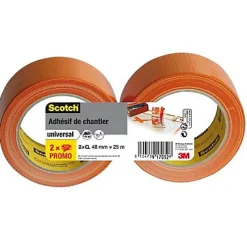 Scotch Toile de réparation orange, 48mm x 25 m - 2 rouleaux