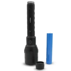 Fishtec Torche Ultra Power 10000 Lumens LED COB Faisceau 300 m Aluminium Rechargeable 4 Modes Zoom