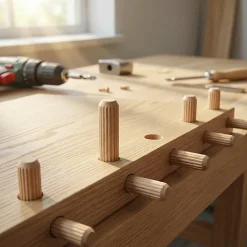 Diall Tourillon Et Lamello-100 tourillons hêtre ø10 mm Bois