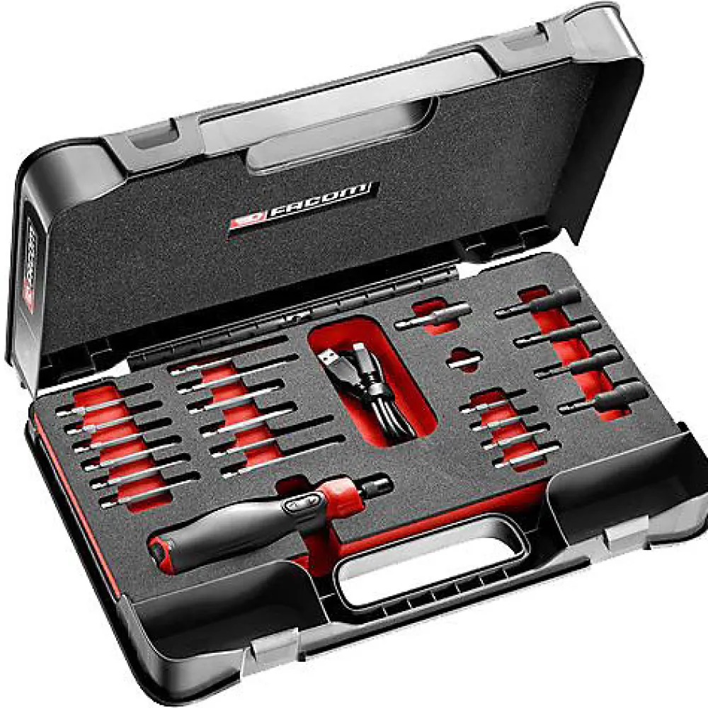 Facom Tournevis assisté 4V E-PROTWIST en coffret Mbox - 23 pièces - - ATPA4V.J23PB
