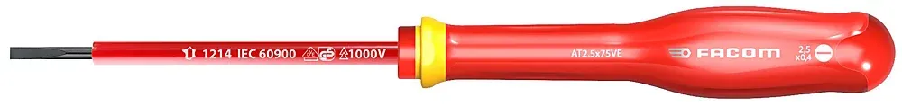 Facom Tournevis D'Électricien-Tournevis Protwist isolé 1000V Plat 2,5x50 mm