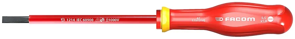 Facom Tournevis D'Électricien-Tournevis Protwist isolé 1000V Plat 8x200 mm