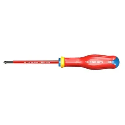 Facom Tournevis électricien Protwist cruciforme Pozidriv isolé 1000V PZ1 4,5x100mm 210mm - - ATD1X100VE